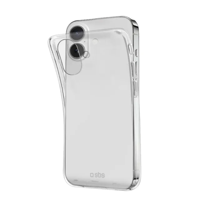 SBS Re-Skinny iPhone 16 Hülle Transparent recycelt