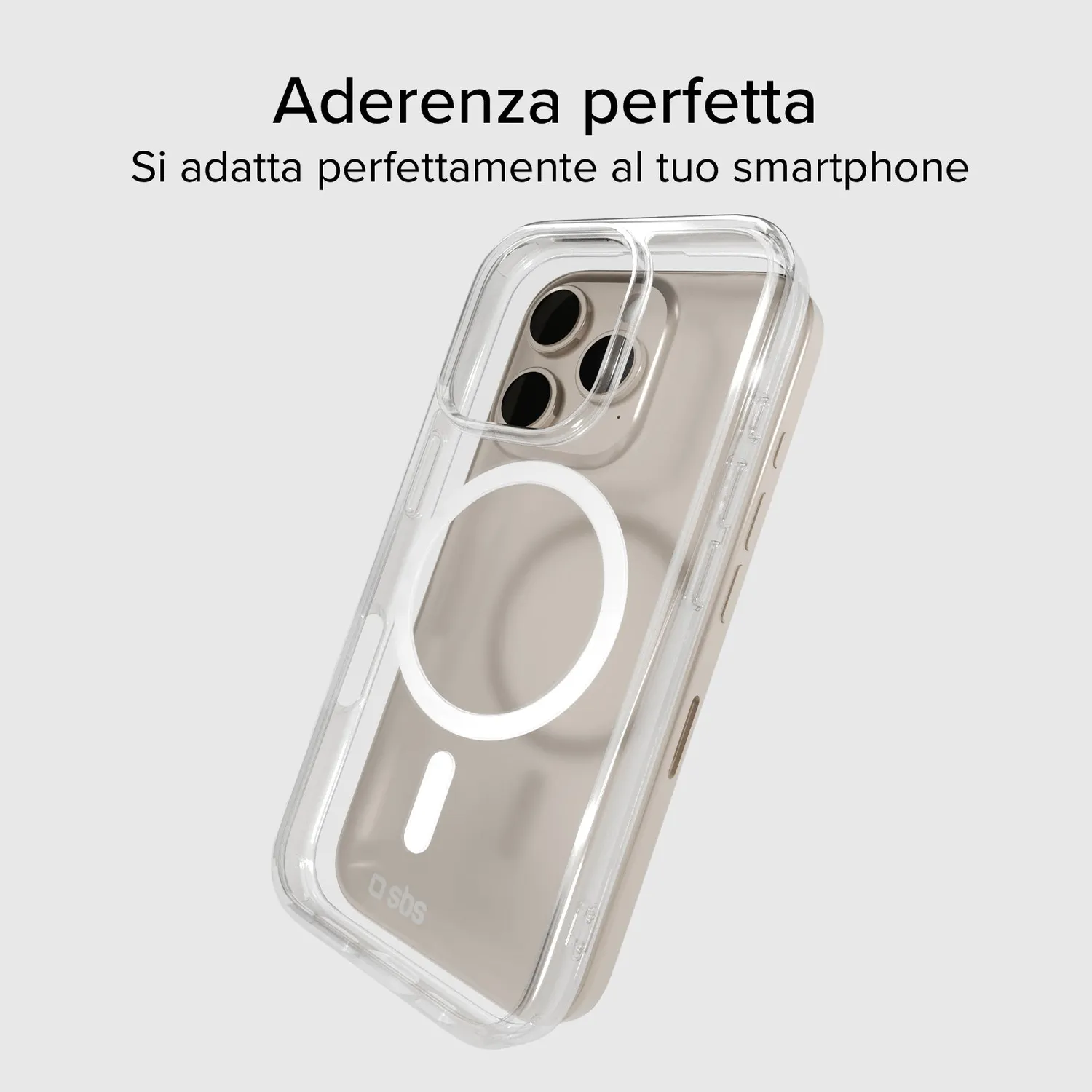 SBS iPhone 16 Pro Max Hülle transparent MagSafe