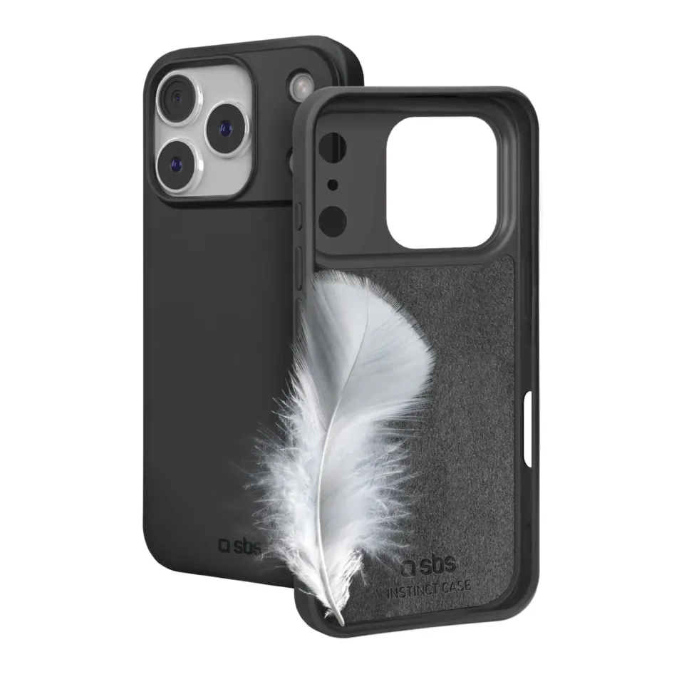 SBS Instinct iPhone 17 Pro Handyhülle schwarz Mikrofaser