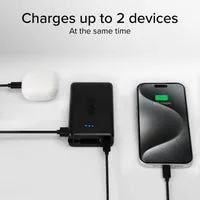 SBS Powerbank 10000 mAh 20W USB-C Kabel schwarz