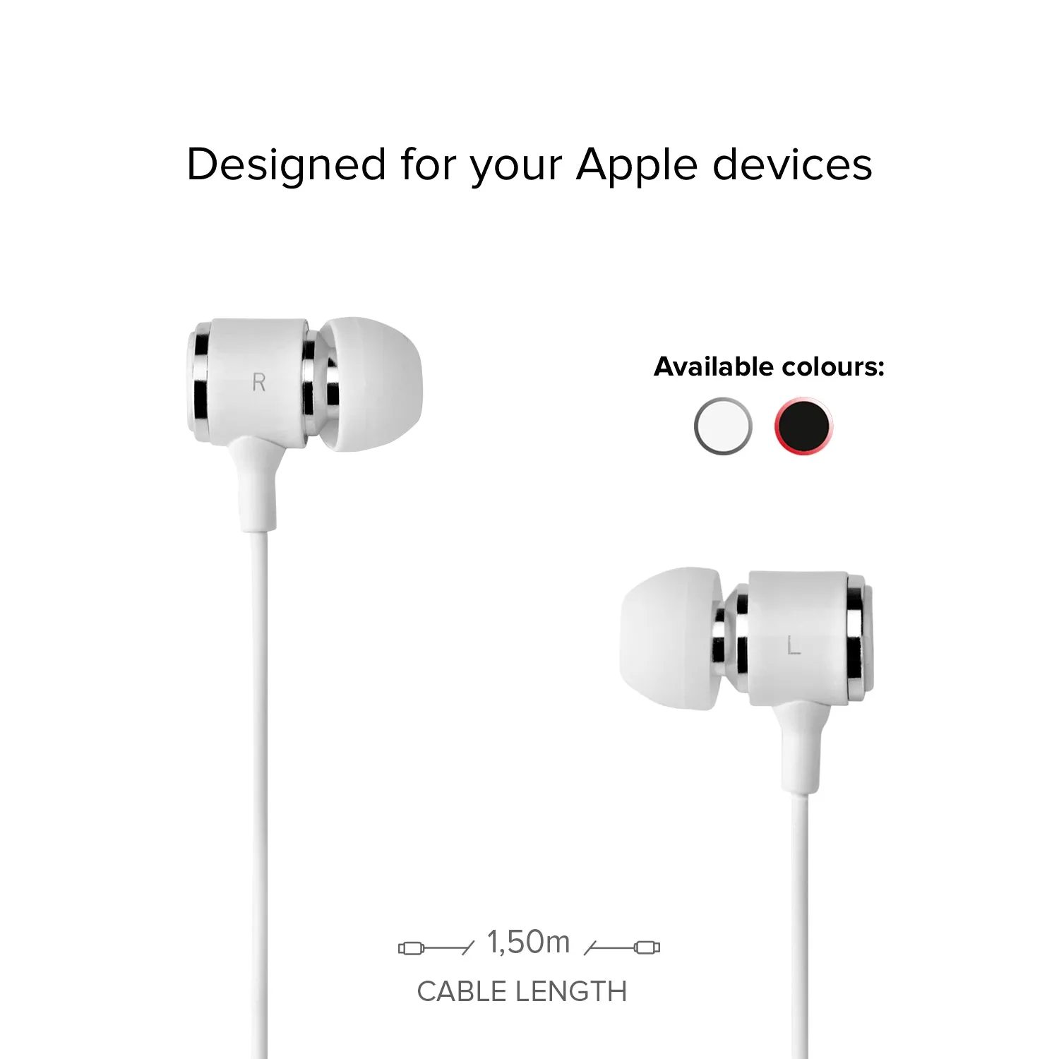 SBS Lightning Kopfhörer Weiß In-Ear mit Mikrofon