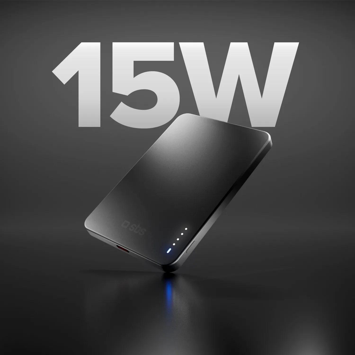 SBS Extra-Slim 5000mAh Powerbank magnetisch 15W