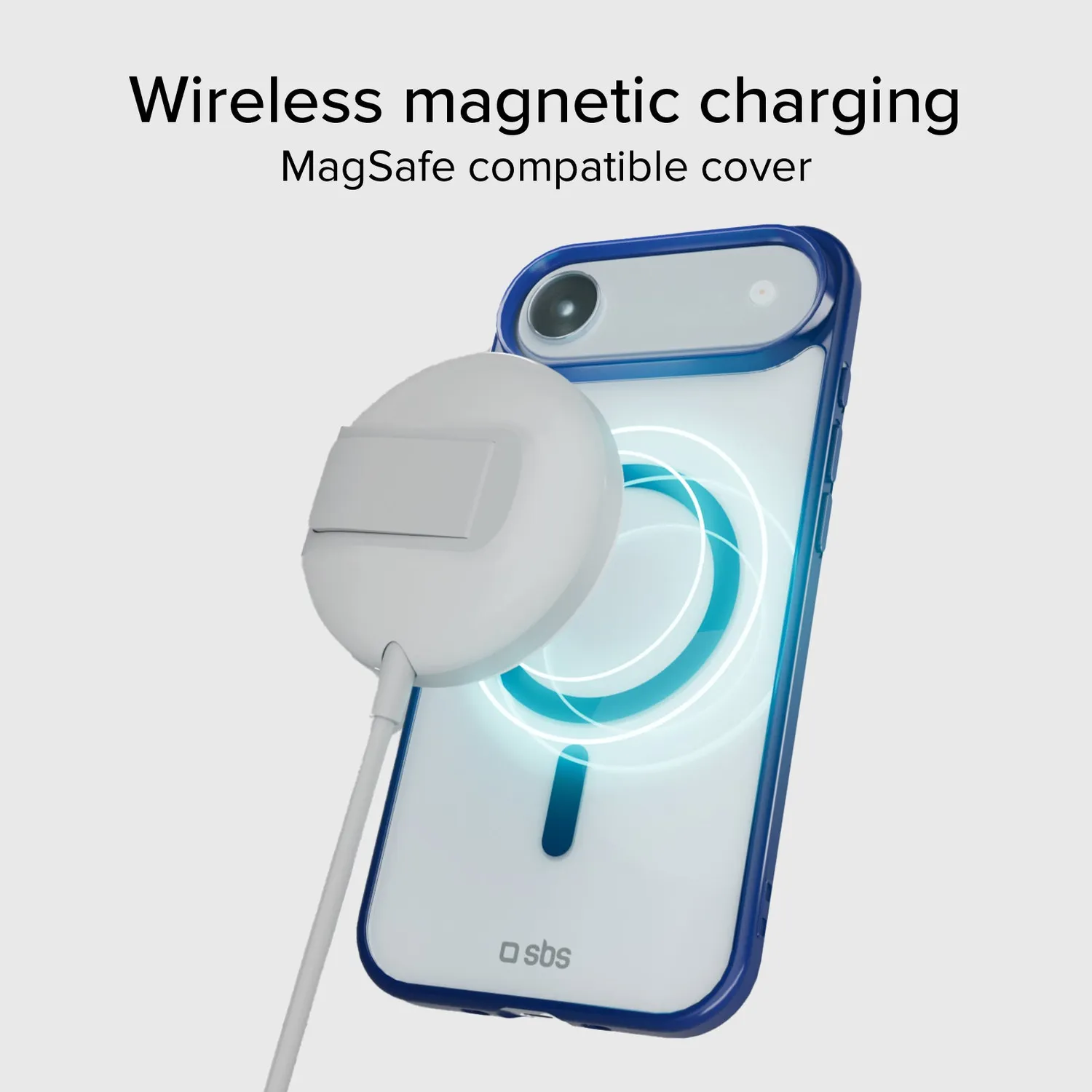 SBS iPhone Air Hülle MagSafe Blau transparent slim