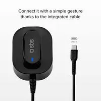 SBS 15W Reise-Ladegerät USB-C UK-Stecker weiß