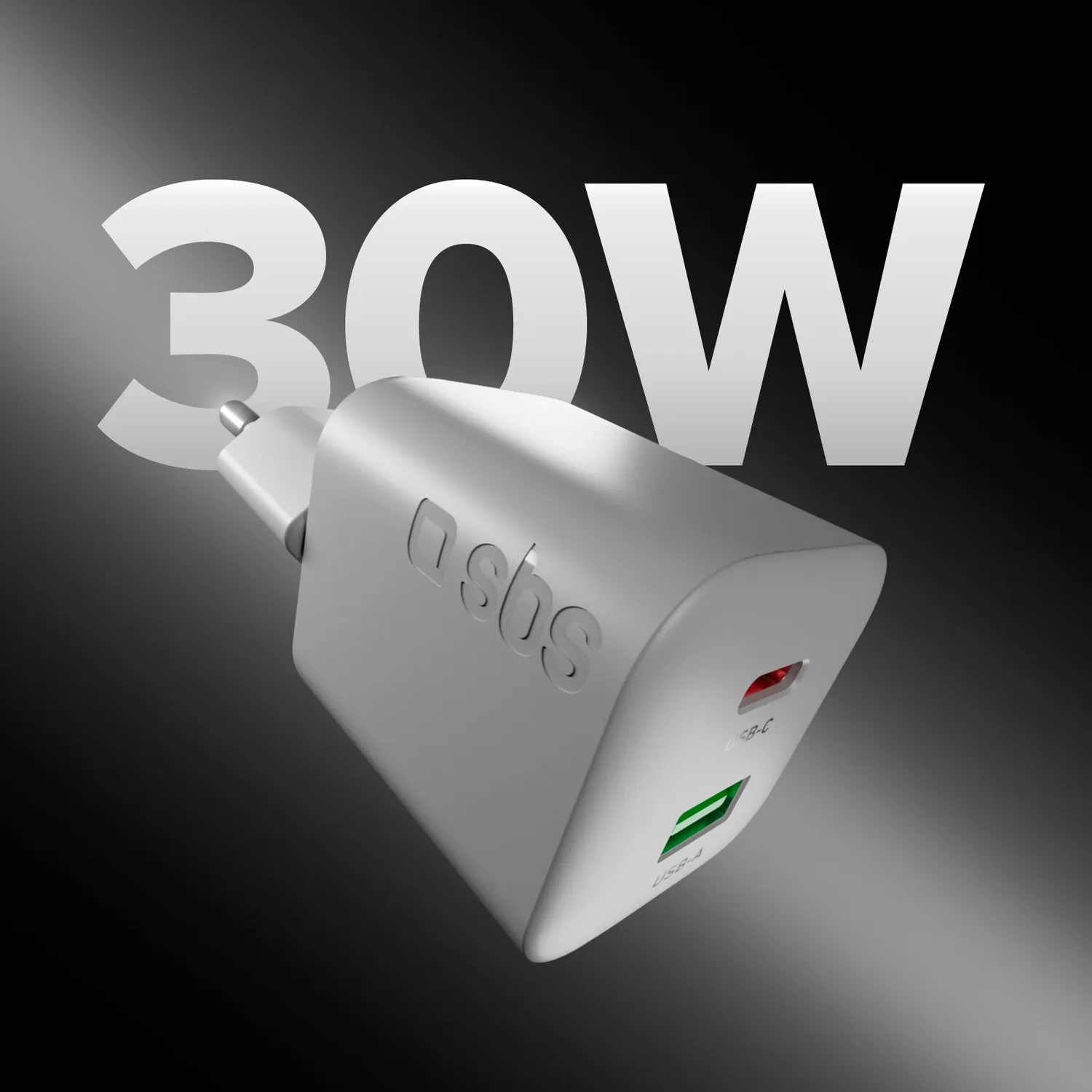 SBS 30W GaN Ladegerät Set USB-C Kabel 1,5m