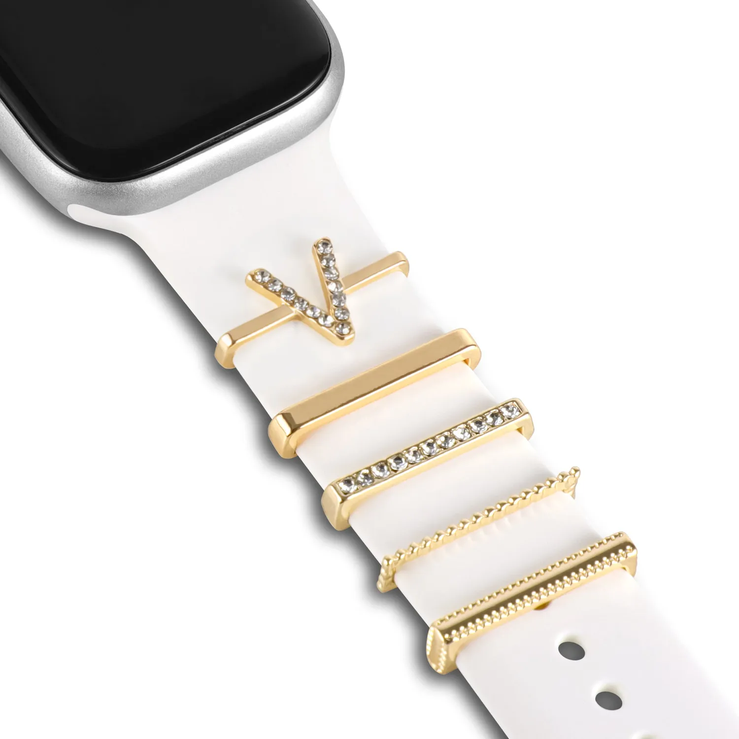 arktisband Apple Watch Charms Buchstabe V Initial Gold