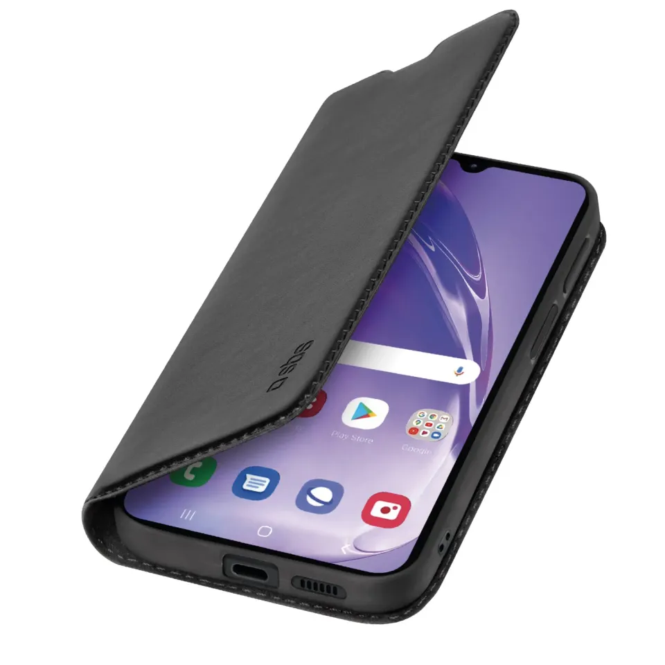 SBS Wallet Smooth Galaxy A15 Hülle Schwarz Kartenfach