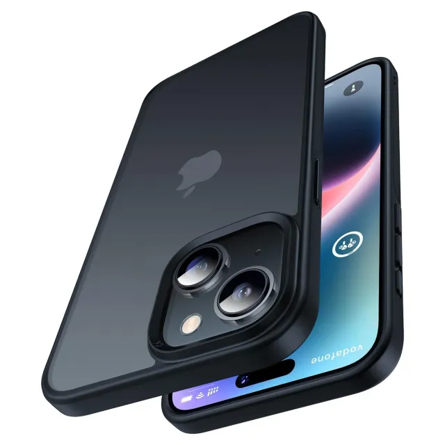 arktis SECTOR SLIM iPhone 15 Hülle Full Black matt rutschfest