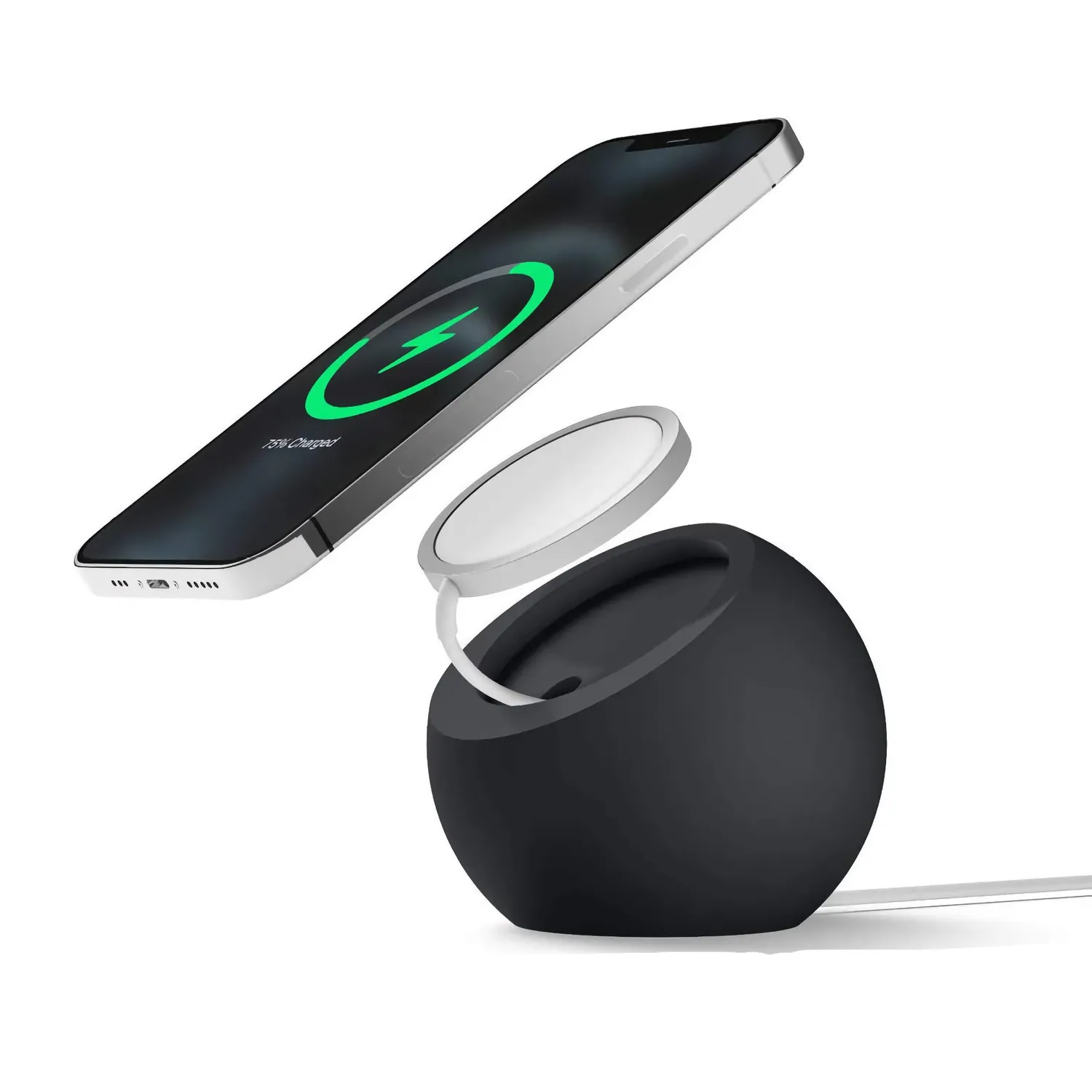 arktis Orbit Stand MagSafe Halter Schwarz Silikon