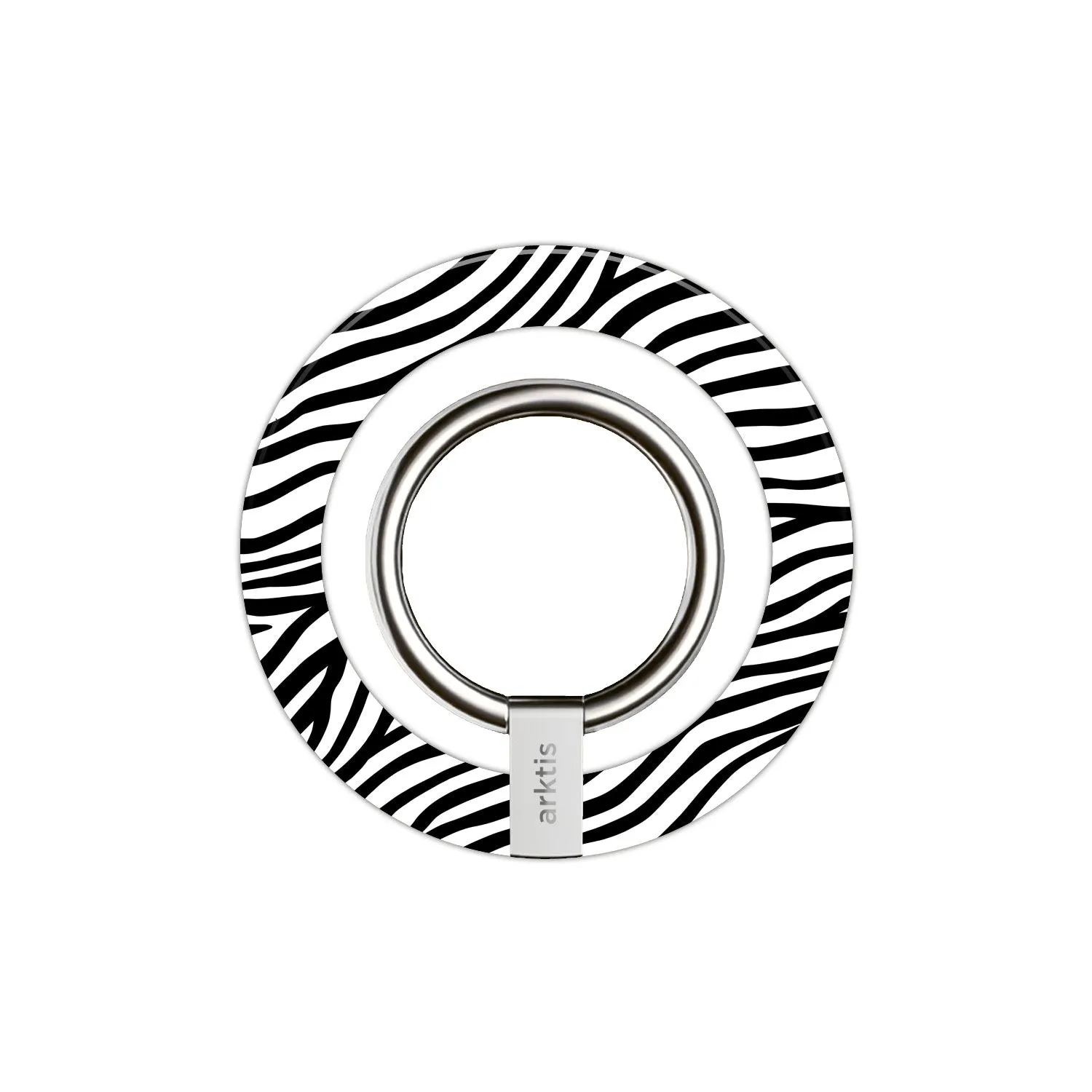 arktis MagSafe Ringhalter Zebra Handy-Ring Gold N52-Magnet