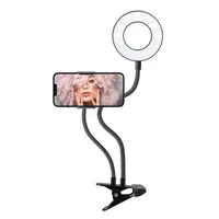SBS LED-Ringlicht mit Tischclip 9 cm 3 Lichtfarben
