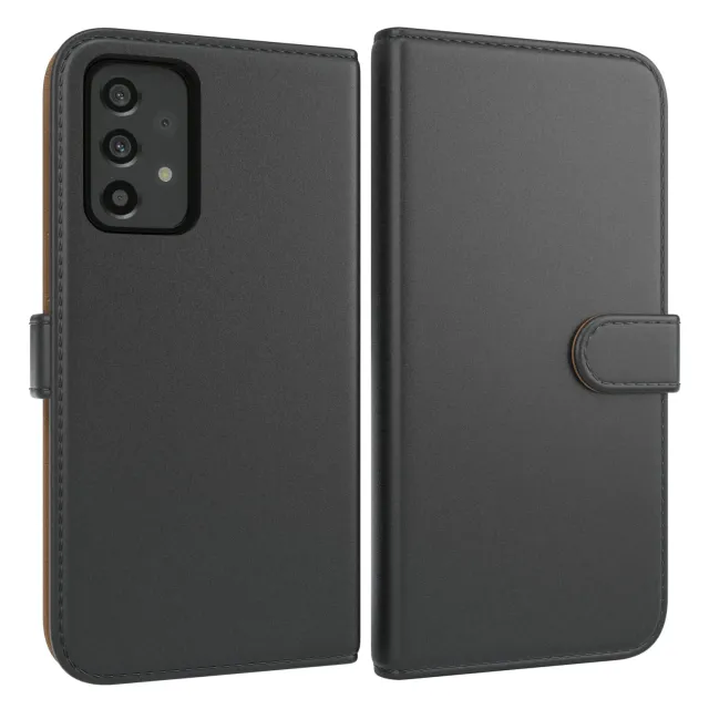 EAZY CASE Galaxy A73 Klapphülle Book Schwarz Kunstleder