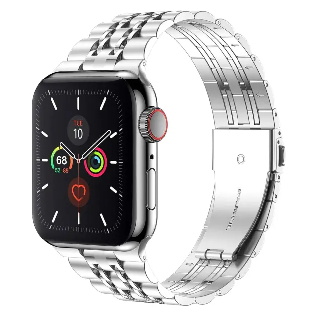arktis Classic Gliederarmband Apple Watch 44mm Silber Edelstahl