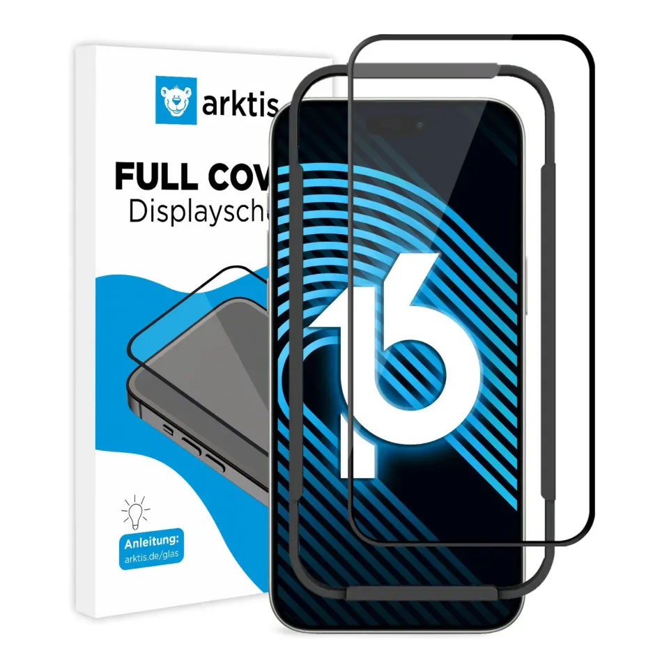 arktis Displayschutz GLAS iPhone 16 Pro 1 Stück