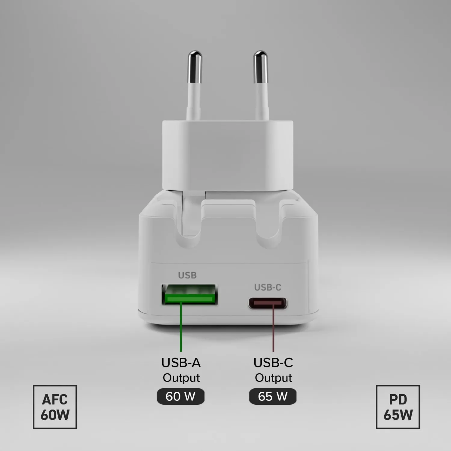 SBS Flexi Wall Charger 65W Netzteil USB-C PD faltbar
