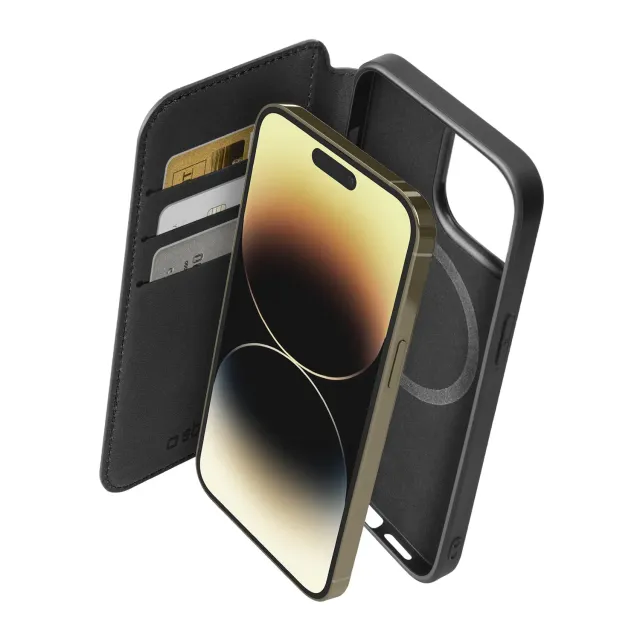 SBS Book iPhone 14 Pro Klapphülle Schwarz mit MagSafe