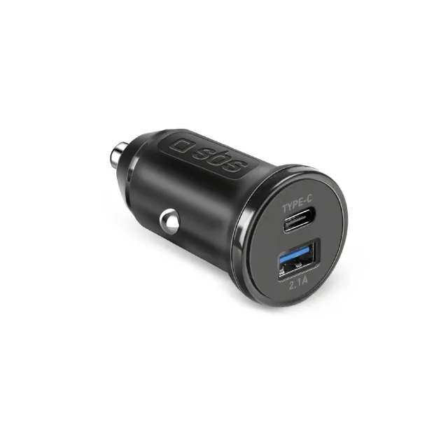 SBS Kfz-Ladegerät USB-C USB 3,1A schwarz schnell
