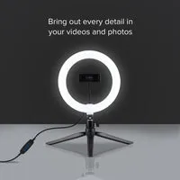 SBS Selfie Ringlicht 20cm mit Stativ 3 Lichtfarben