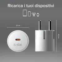SBS Schuko Wandladegerät USB-C 30W PD Schnellladen