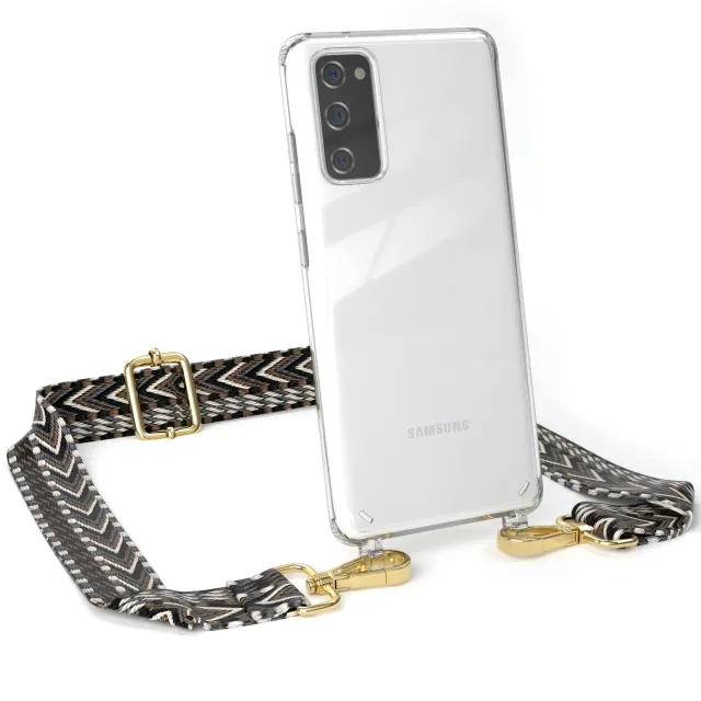 EAZY CASE Galaxy S20 FE Handykette Grau Schwarz Gold