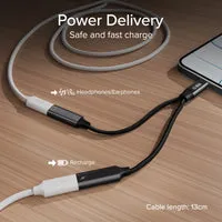 SBS USB-C Audio Lade Adapter 60W PD 13cm