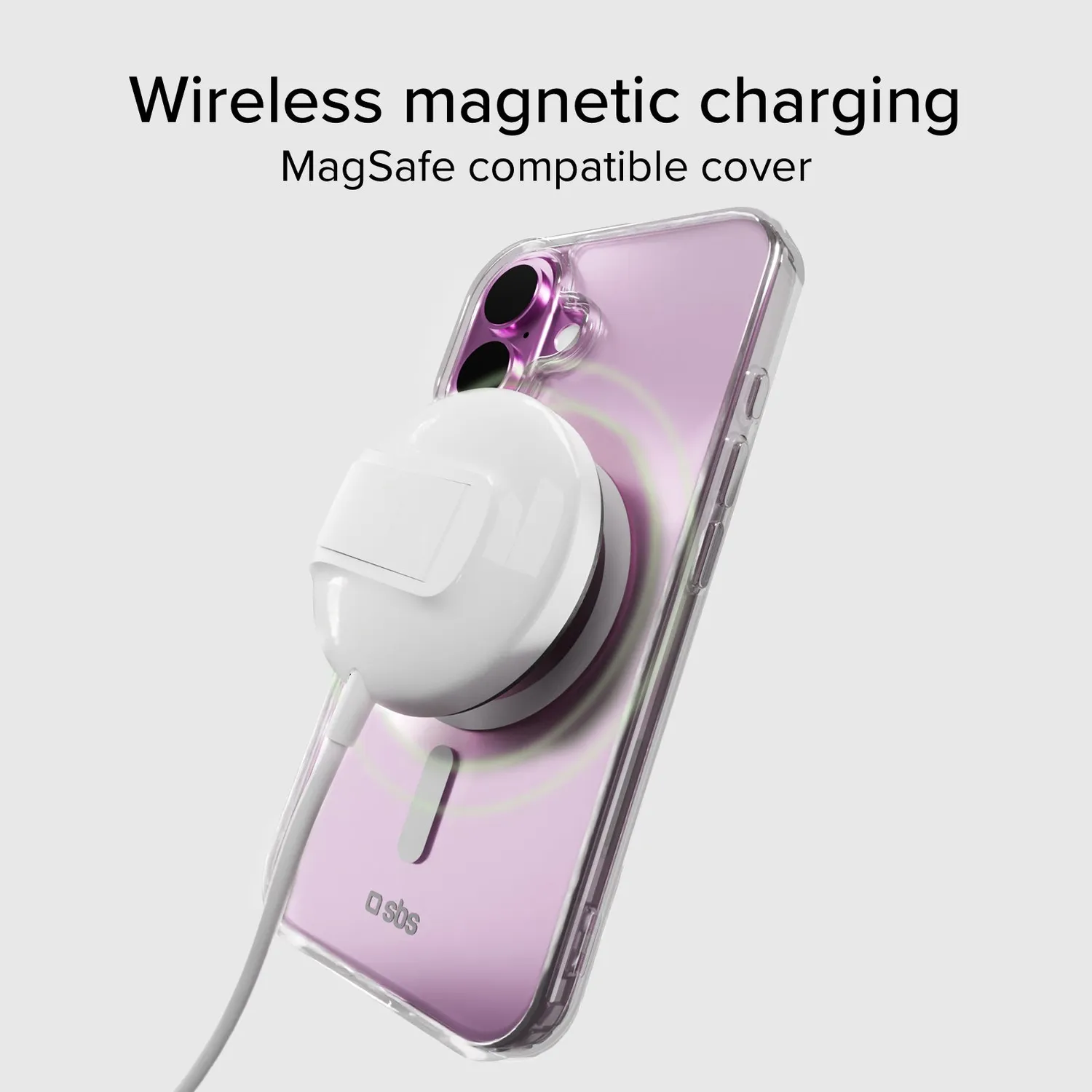 SBS MagSafe Hülle für iPhone 16 Plus transparent magnetisch