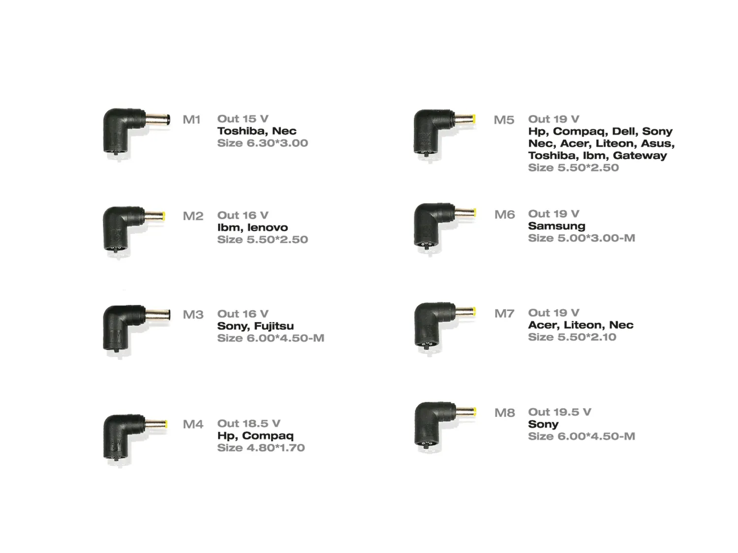 SBS Notebook Netzteil 70W Universal 8 Stecker