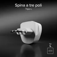 SBS Universal Reiseadapter Italien 2500W kompakt