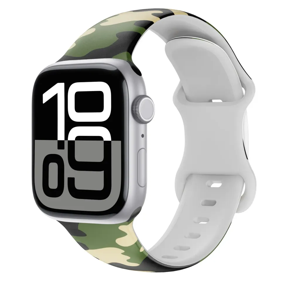 arktisband Camouflage Apple Watch Armband 49 mm Silikon