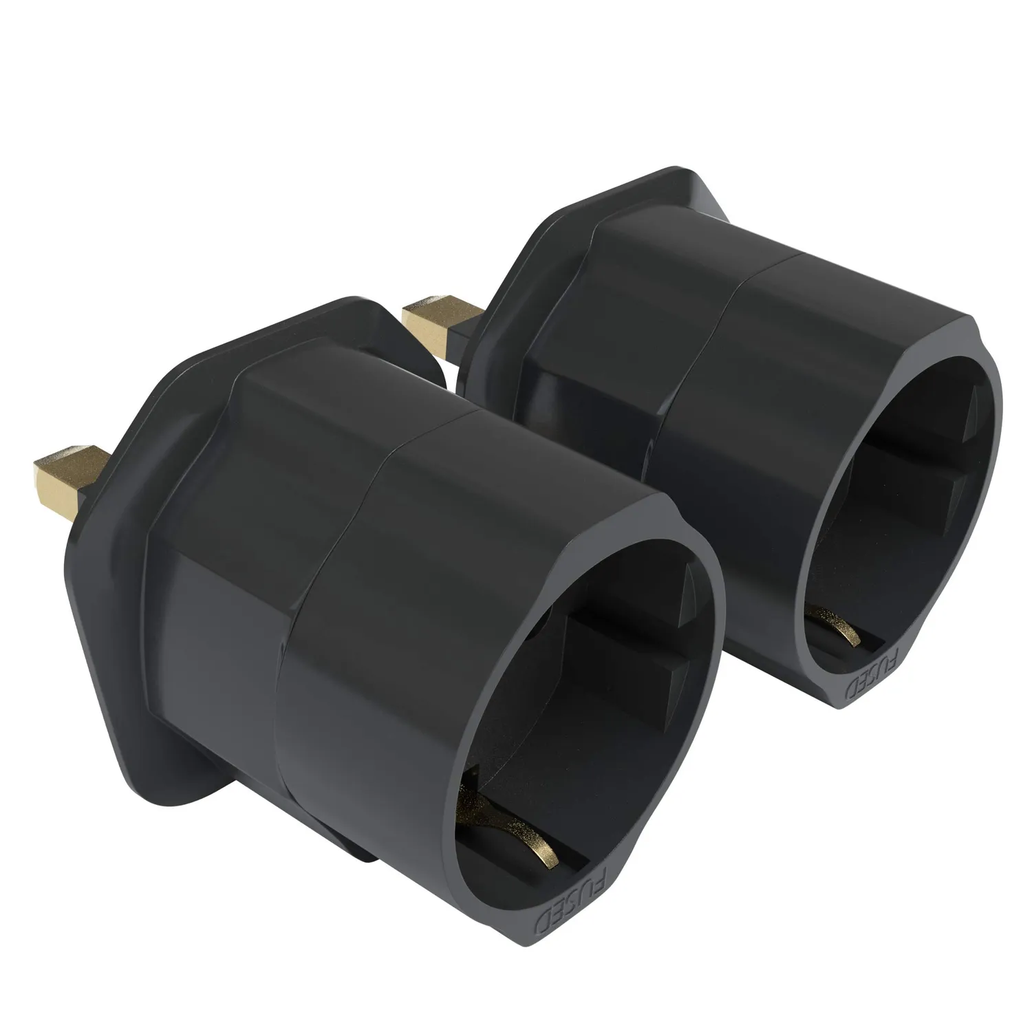 EAZY CASE UK Reiseadapter 2er Set schwarz für England