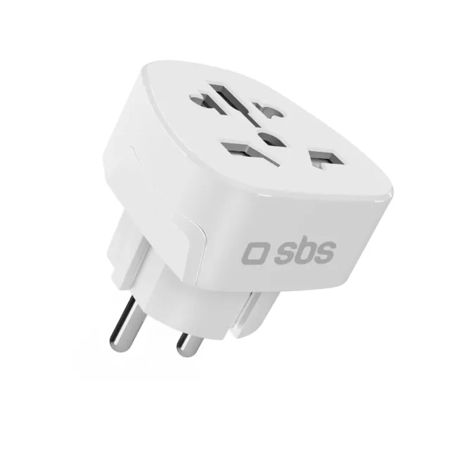 SBS Universal Reiseadapter Schuko 2500W kompakt