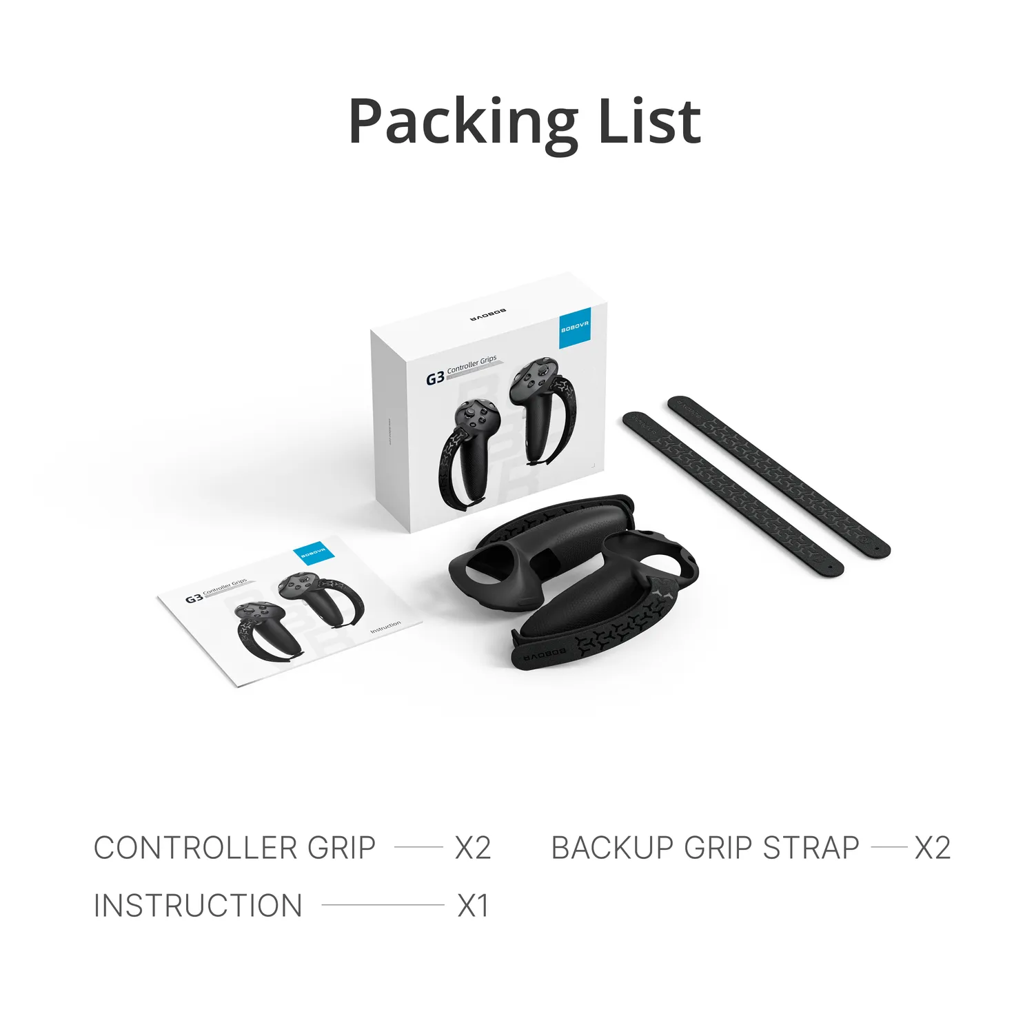 BOBOVR G3 Controller Griffe für Quest 3/3S rutschfest