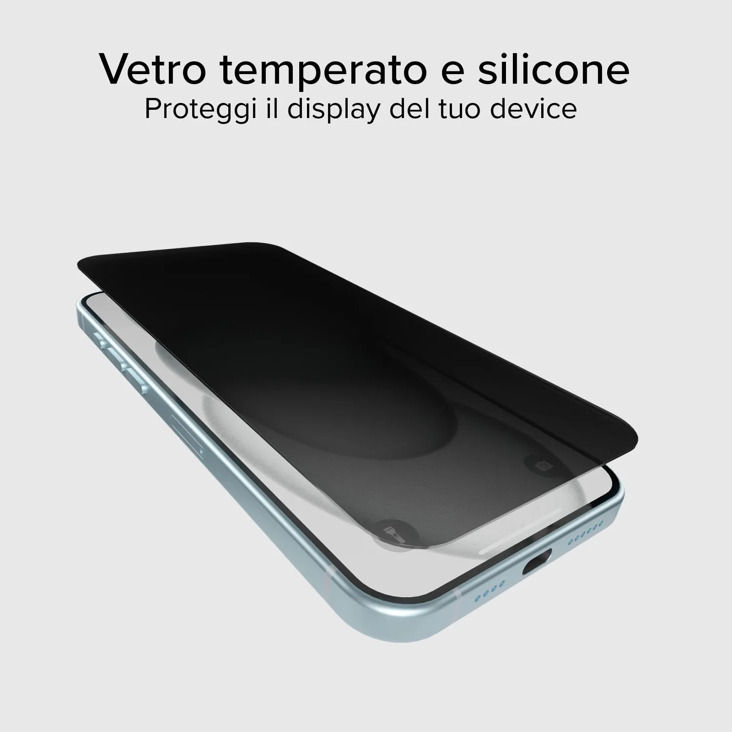 SBS iPhone 15 Plus Panzerglas Privacy Blickschutz Full