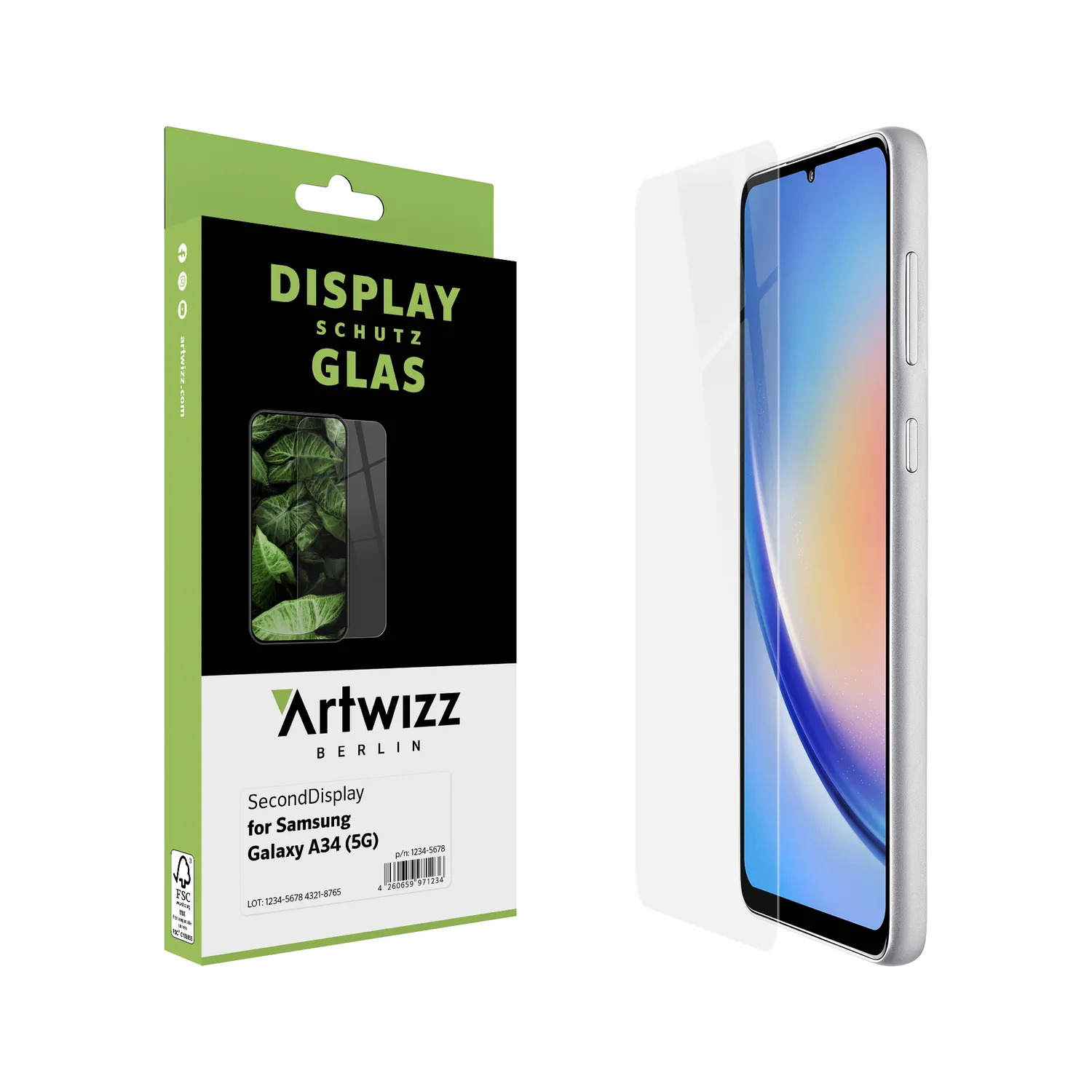 Artwizz SecondDisplay Galaxy A34 5G Panzerglas klar