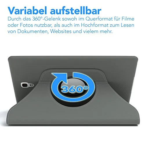EAZY CASE Galaxy Tab 2 7.0 Tablethülle Anthrazit 360° Ständer
