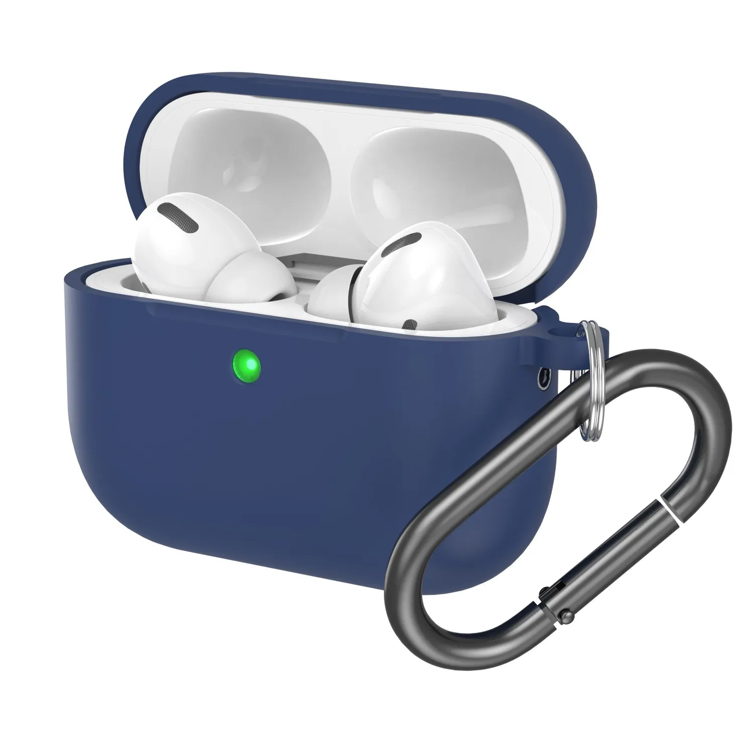 arktis AirPods Pro 3 Silikon Case Schwarz Karabiner