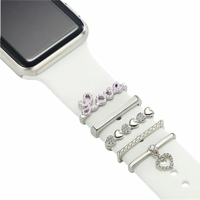 arktisband Apple Watch Charms Blush Love Silber