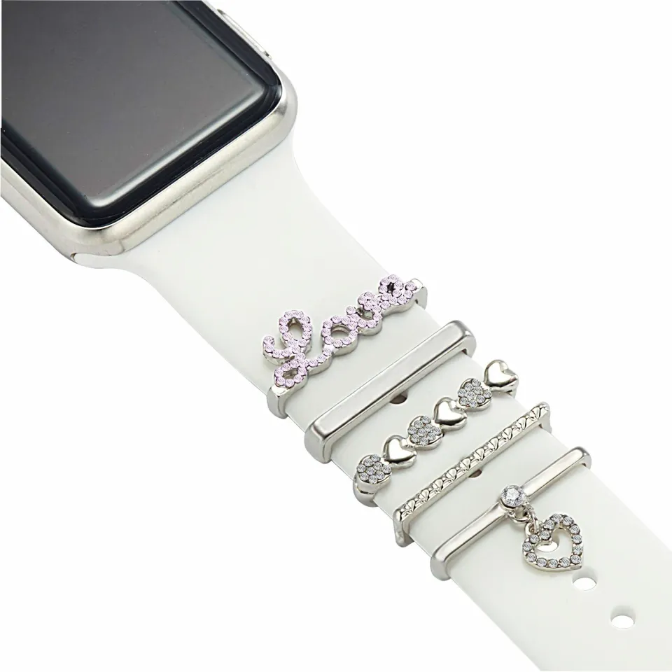 arktisband Apple Watch Charms Blush Love Silber