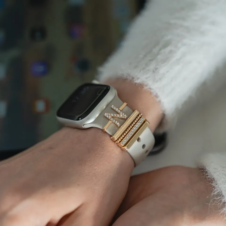 arktisband Buchstabe N Apple Watch Charm Roségold