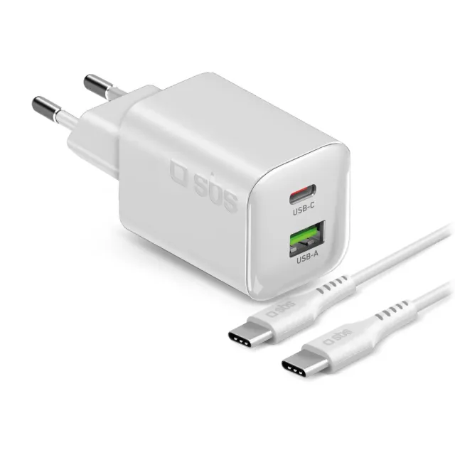 SBS 45W GaN Ladegerät USB-C Set 1,5m schwarz