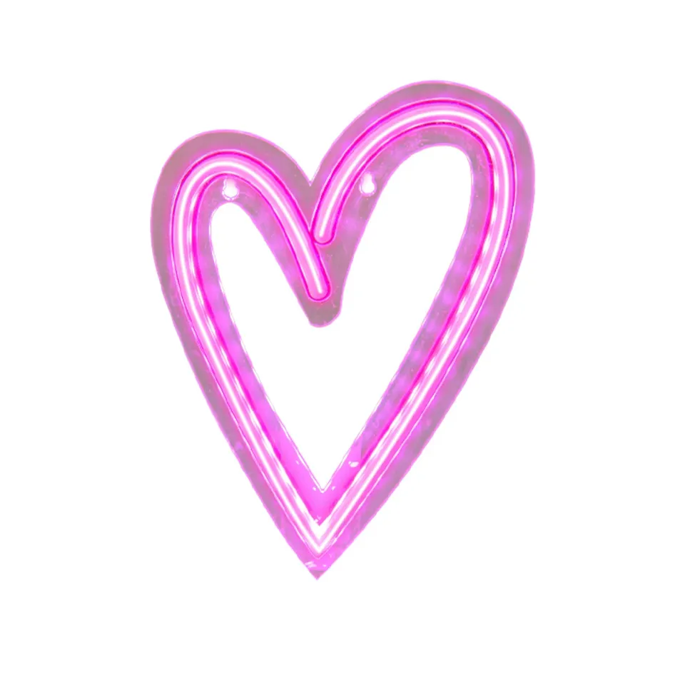 SBS Love Mode On LED Neonlampe Herz 26x19 cm USB