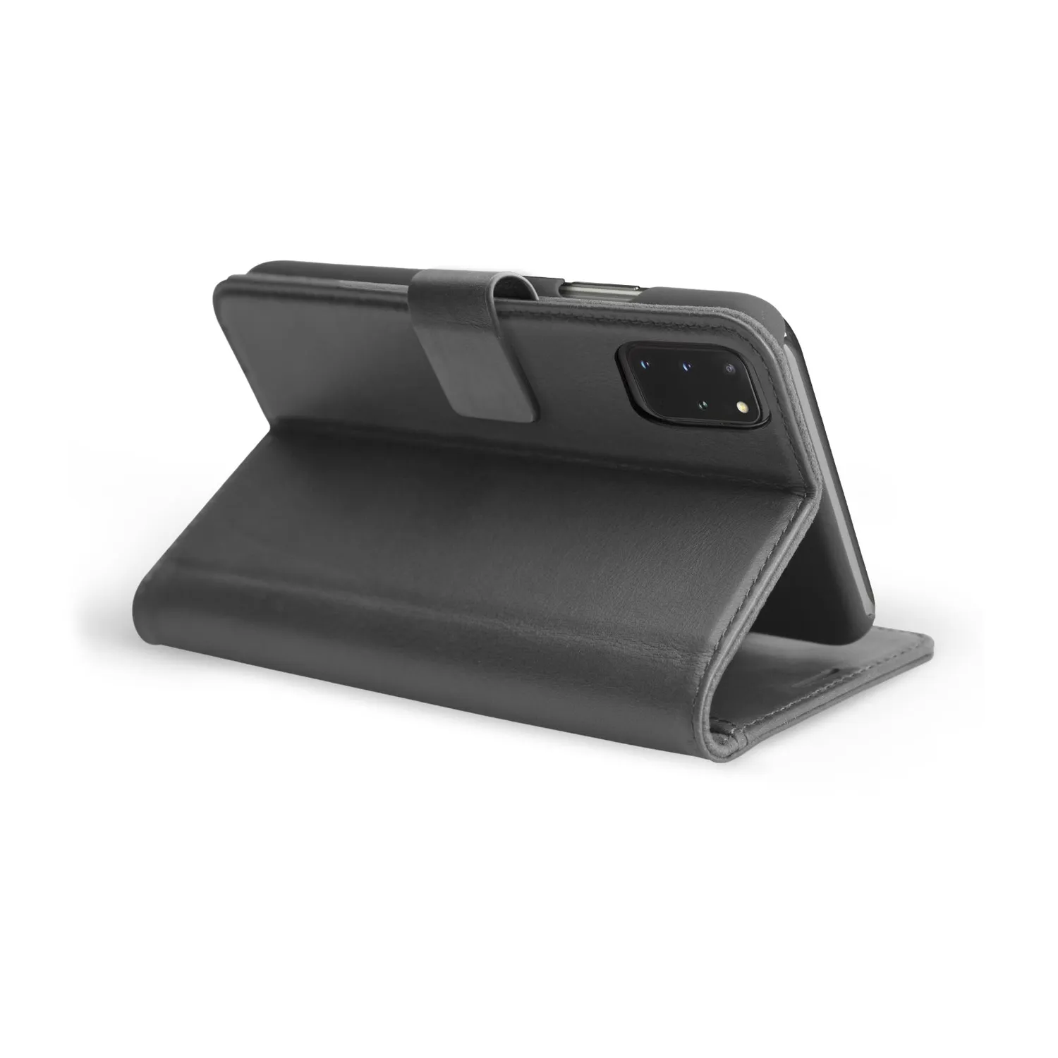 SBS Book Echtleder Hülle Galaxy S20+ Schwarz