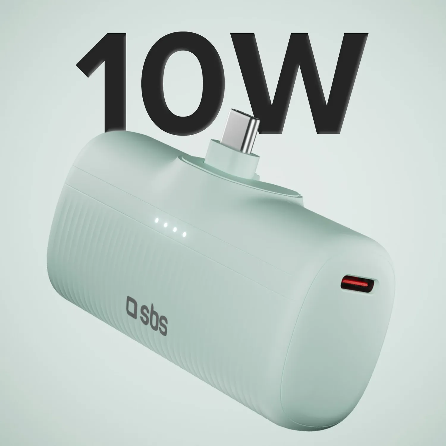 SBS EcoPower Powerbank 5000mAh USB-C Grün-Türkis 10W
