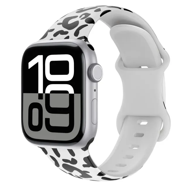 arktisband Snow Leopard Apple Watch Armband 44mm Silikon Leo