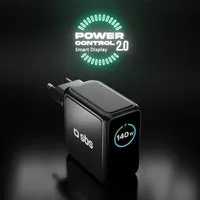 SBS GaN Ladegerät 140W 4-Port TFT-Display USB-C