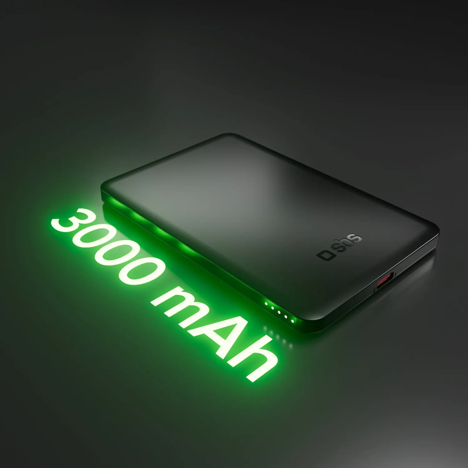 SBS Light Mag 3000 Powerbank magnetisch 3000mAh slim