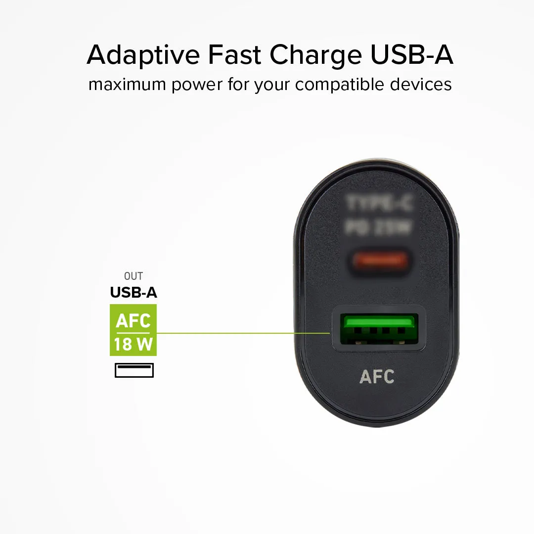SBS 25W Schnellladegerät USB-C USB-A weiß