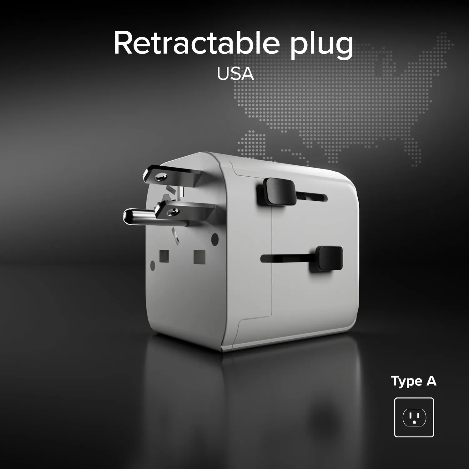 SBS Reiseadapter Universal 2500W USB-A Weltstecker