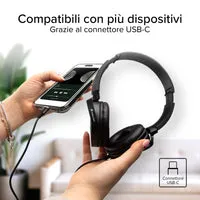 SBS Slight USB-C Kopfhörer faltbar mit Mikrofon