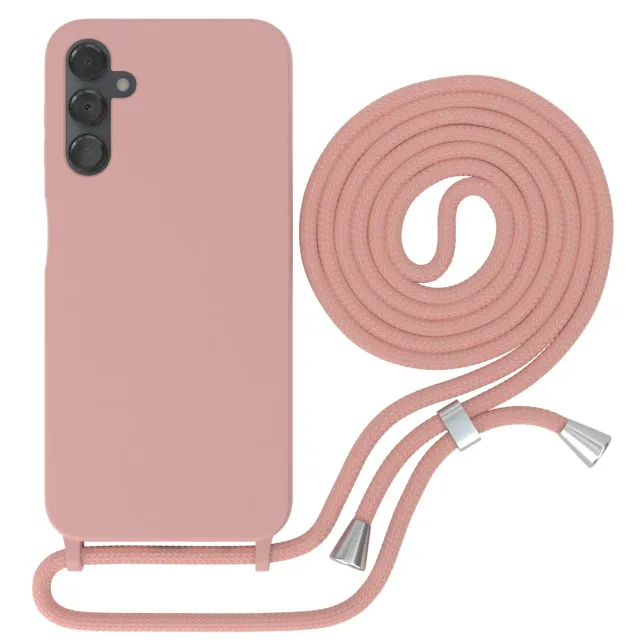 EAZY CASE Galaxy A14 5G Handykette Alt Rosa Band silber